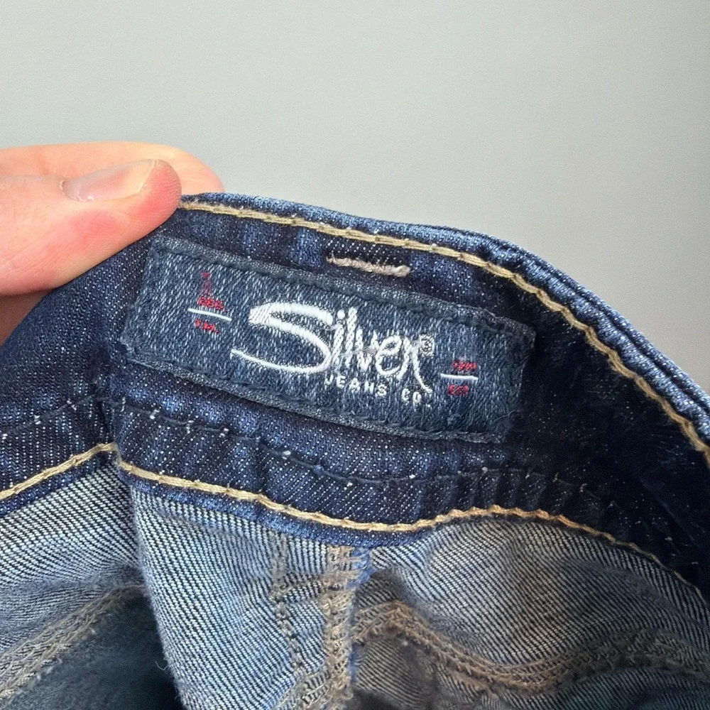 Silver Jeans Co Suki Mid Straight Jeans Womens 26x30 Dark Wash Stretch Denim - Picture 5 of 9